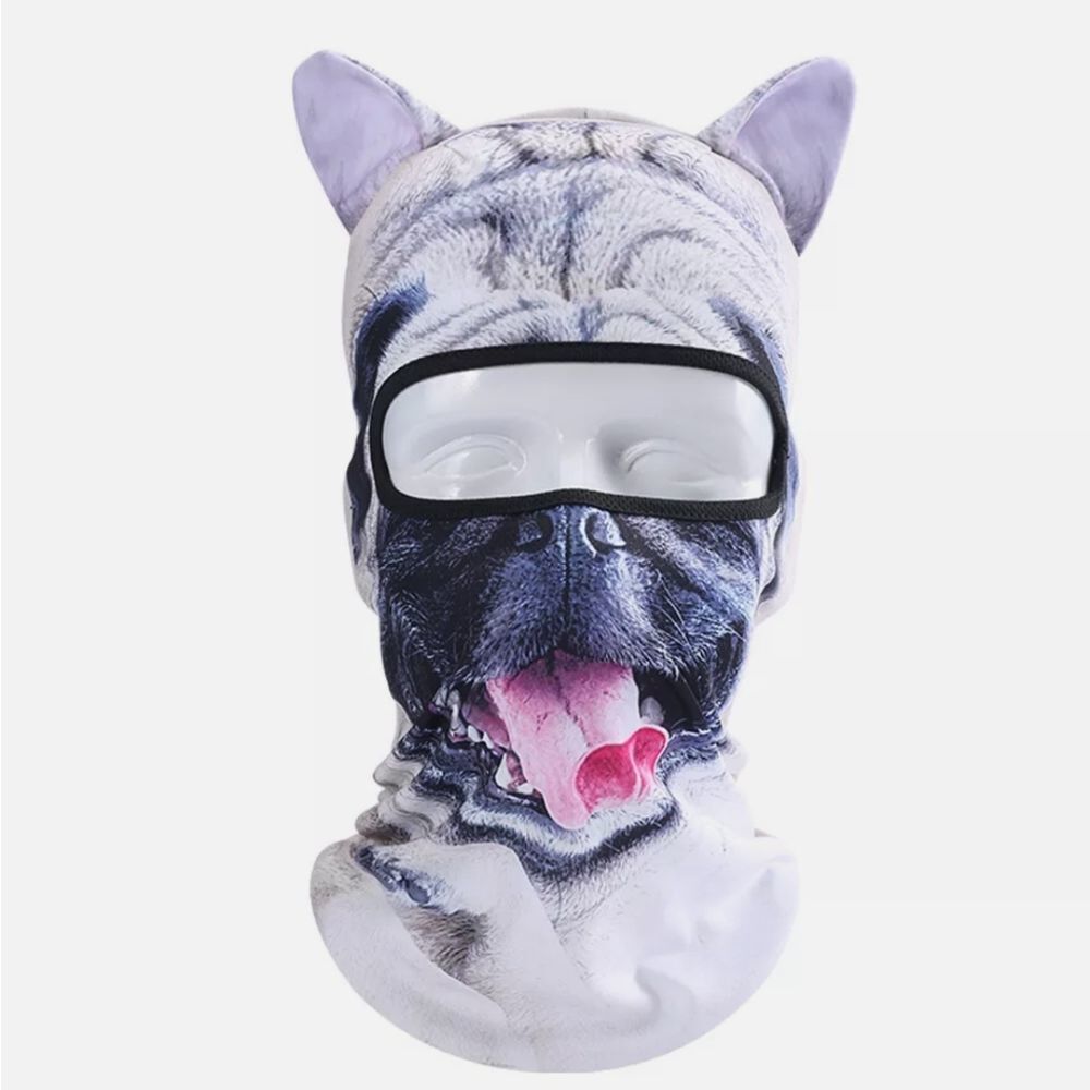 Breathable 3D Animal Printing Balaclava Cycling Hat Dog Cat Ears Full Face Mask